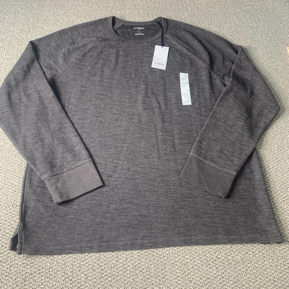 Goodfellow & Co. Mens T Shirt‎ Size XL Brown Knit Long Sleeves Pullover NWT